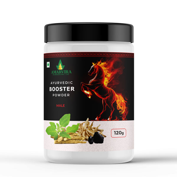 Amarvira Stamina Booster Powder | Ayurvedic Herbal Formula for Energy, Stamina & Men's Vitality