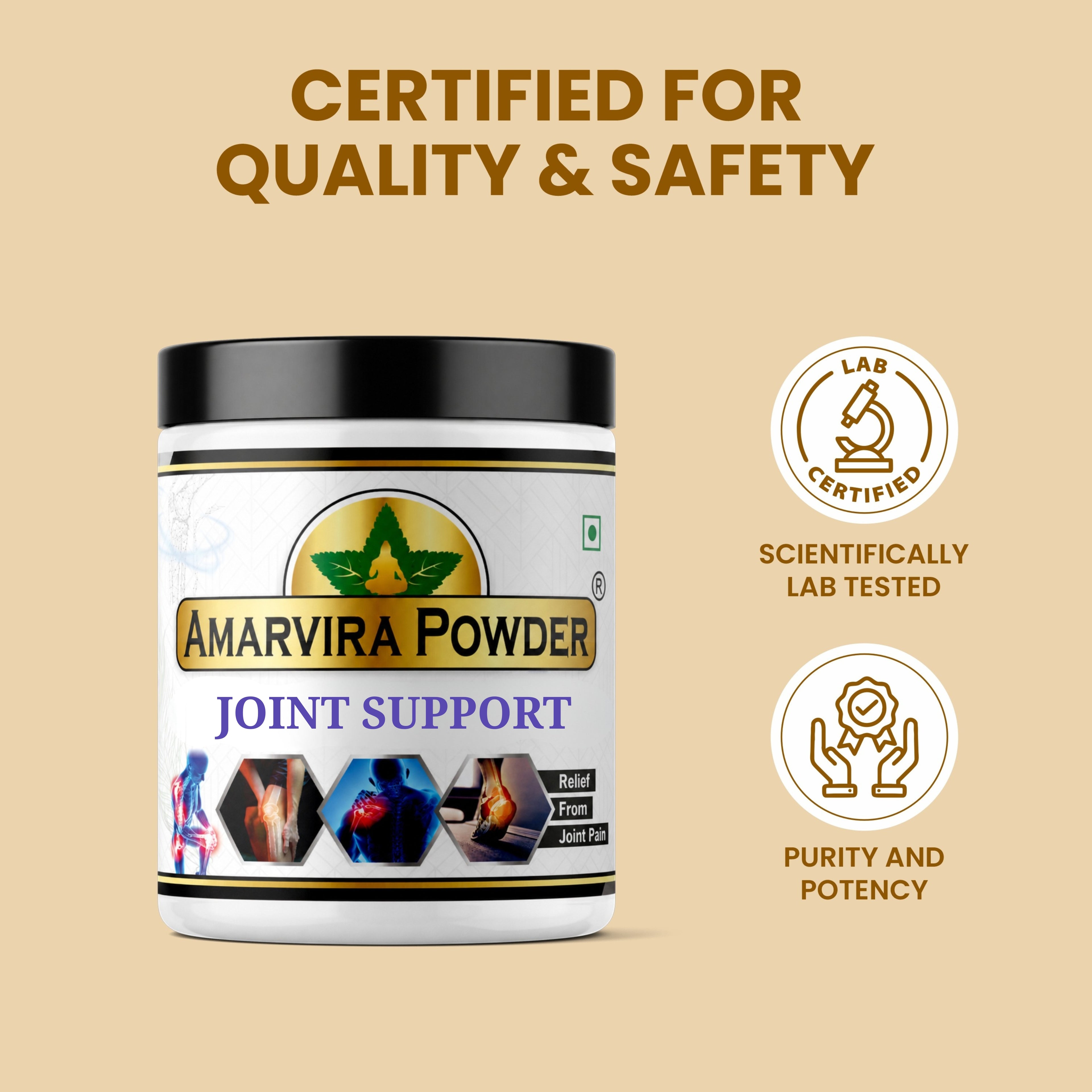 Amarvira Joint Support Powder | Ayurvedic Herbal Powder for Joint Care, Mobility & Daily Wellness | 120g