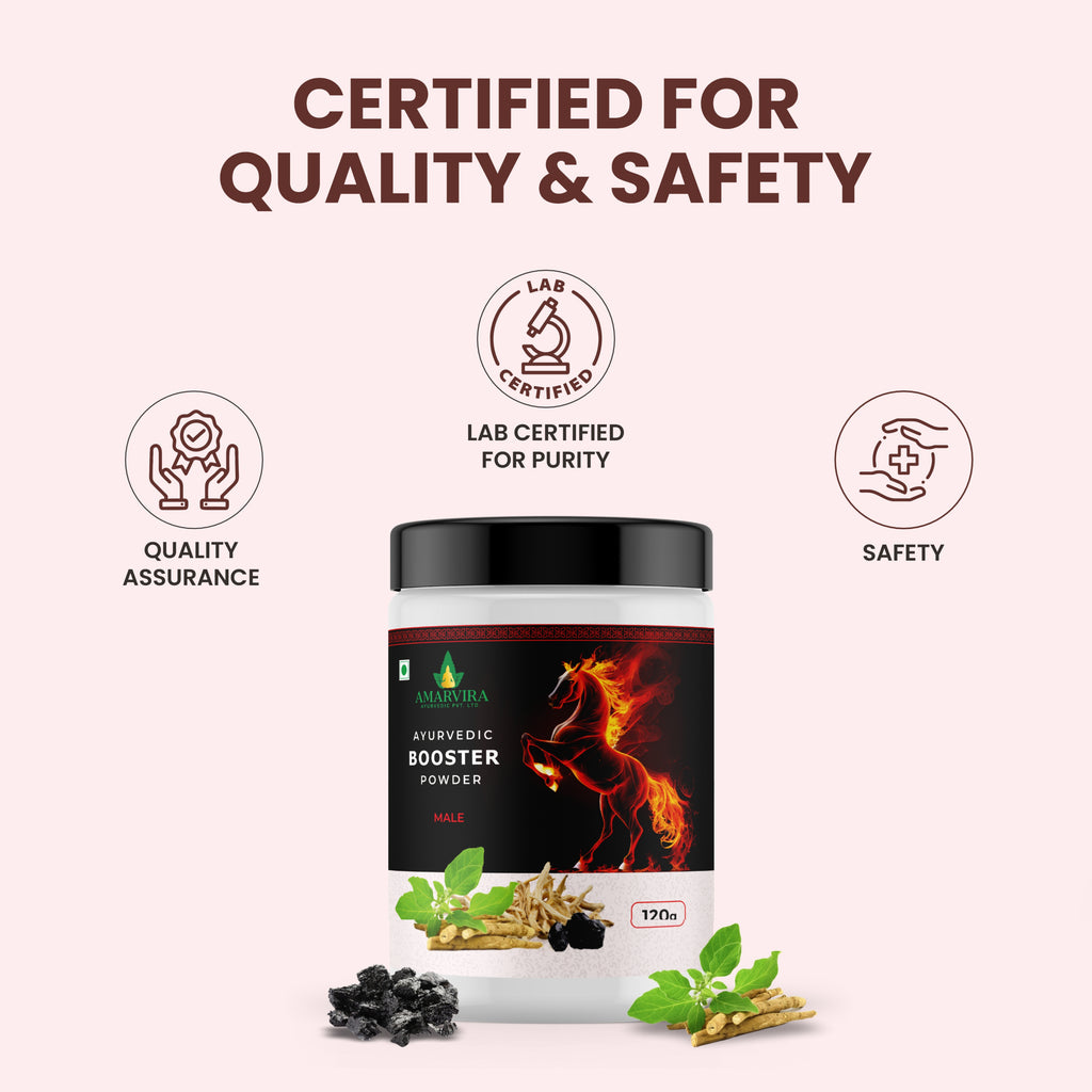 Amarvira Stamina Booster Powder | Ayurvedic Herbal Formula for Energy, Stamina & Men's Vitality