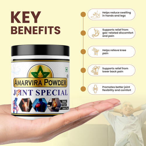 Amarvira Ayurvedic Joint Powder – Reduces Swelling, Relieves Knee & Back Pain & Promotes Flexibility