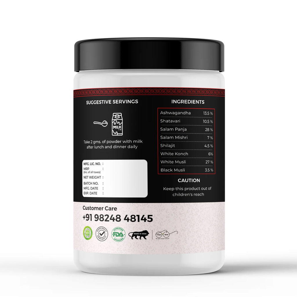 Amarvira Ayurvedic Booster Powder – Enhances Stamina, Boosts Energy & Supports Men’s Vitality