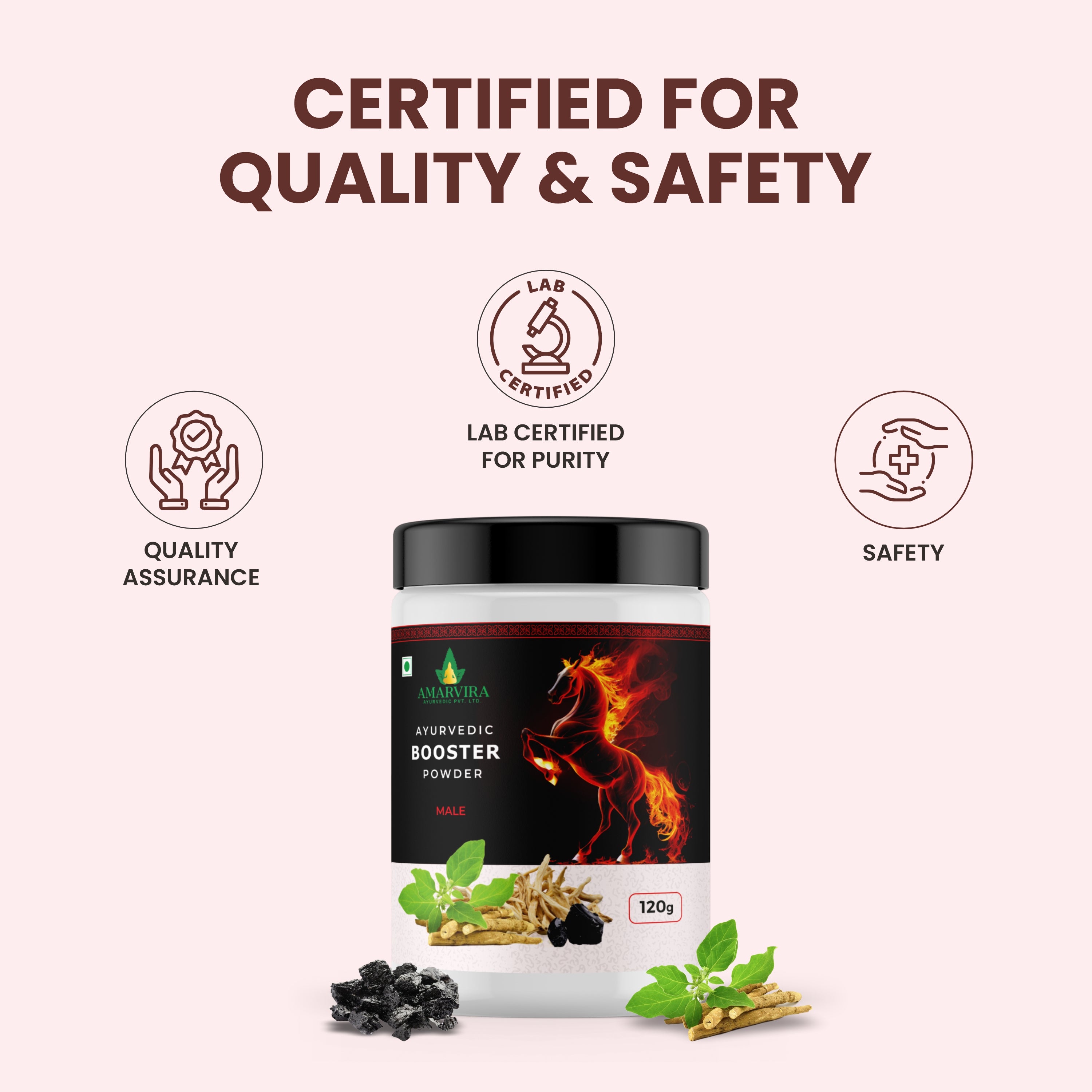 Amarvira Ayurvedic Booster Powder – Enhances Stamina, Boosts Energy & Supports Men’s Vitality